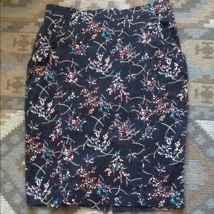 Abstract floral print skirt